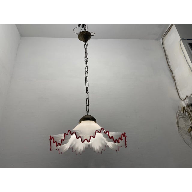 Red Vintage Pendant in Murano Glass, 1960s For Sale - Image 8 of 12