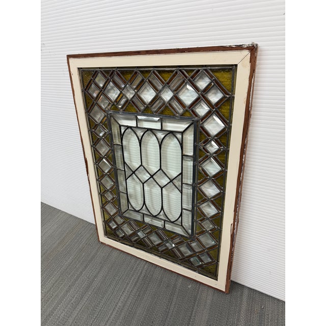 Arts & Crafts Stained Glass Window Panel, Early 20th Century For Sale - Image 3 of 12
