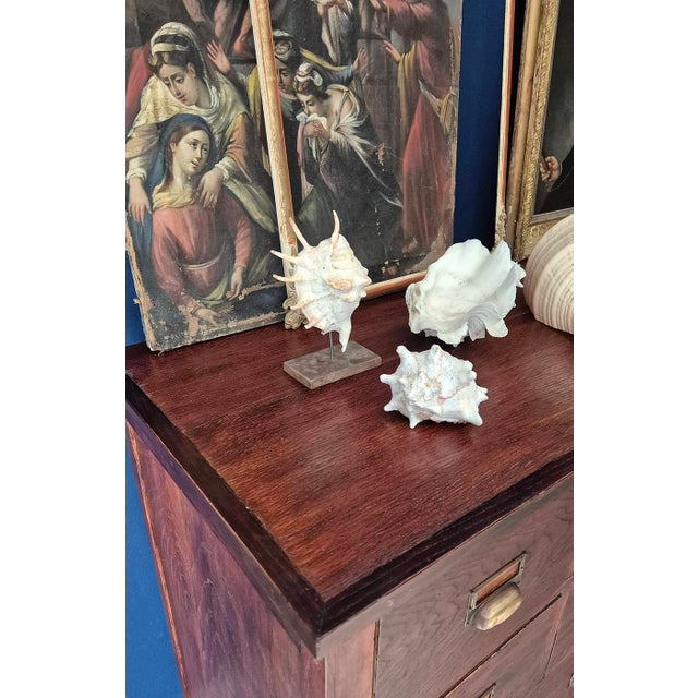 Industrial Large 20th Century Italian Chestnut Archive Chest with 20 Drawers, 1890s For Sale - Image 3 of 9