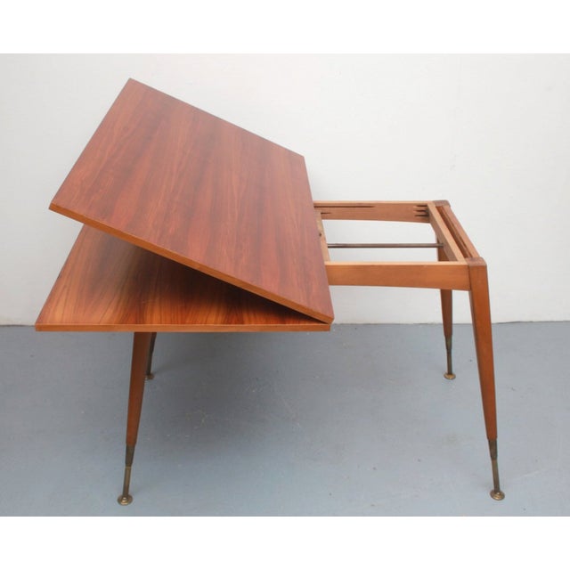 Extendable Coconut Table in Walnut, 1960 For Sale - Image 11 of 15