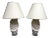 1980s Roy Hamilton Rope Ceramic Table Lamps - a Pair For Sale