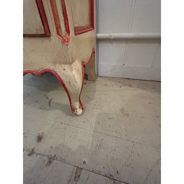 1920s Painted French Country Etagere Cabinet Vitrine For Sale - Image 10 of 11