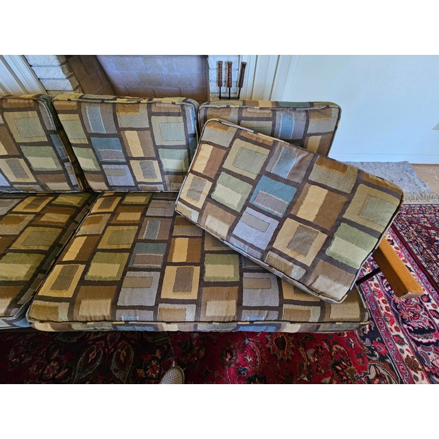 MCM Attributed to Richard McCarthy by Selrite Wrought Iron and Maple Couch For Sale - Image 10 of 10