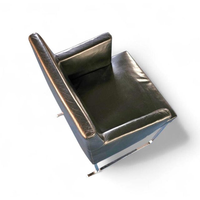 S58 Solo Chairs in Black Leather by Antonio Citterio for B&B Italia, Set of 6 For Sale - Image 9 of 17
