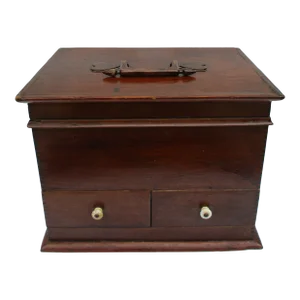 Antique Folk Art Hand Carved Jewelry Box or Trinket Box