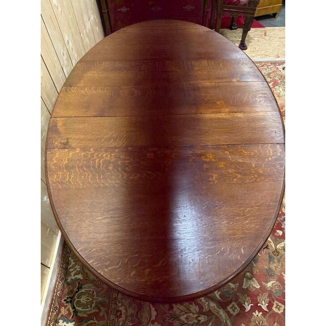 Antique Dining Table in Oak, 1890s For Sale - Image 4 of 10