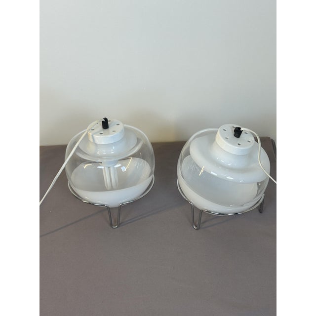 Silver Lamps by Angelo Mangiarotti for Skipper, 1970s, Set of 2 For Sale - Image 8 of 11