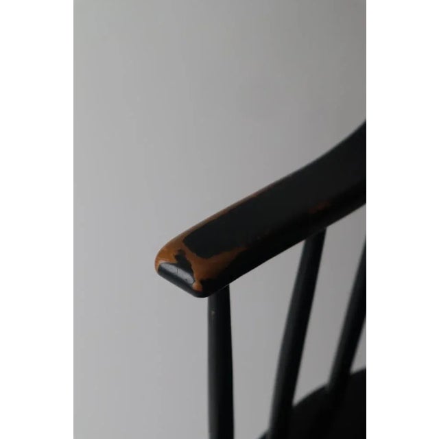 1960s Black Grandessa Rocking Chair in Beech by Lena Larsson for Nesto, 1960s For Sale - Image 5 of 10