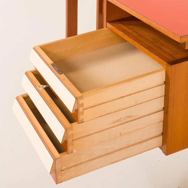 Mid-Century Modern Italian Desk in Teak, 1960s For Sale - Image 16 of 18