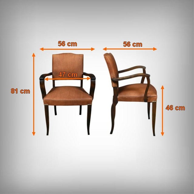 Bridge Chairs in Beechwood, 1940s, Set of 2 For Sale - Image 15 of 16