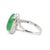 Early 21st Century 18k White Gold 3.40ct Delicate Green Jadeite Jade Diamond Cocktail Ring, Size 7.25 For Sale - Image 5 of 7