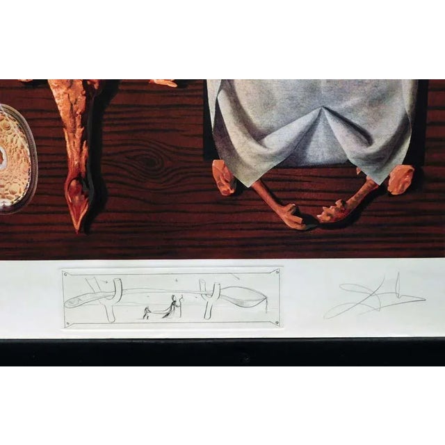 Salvador Dalí 1980s Salvador Dali Les Diners De Gala Authentic Art Hand Signed Etching For Sale - Image 4 of 5