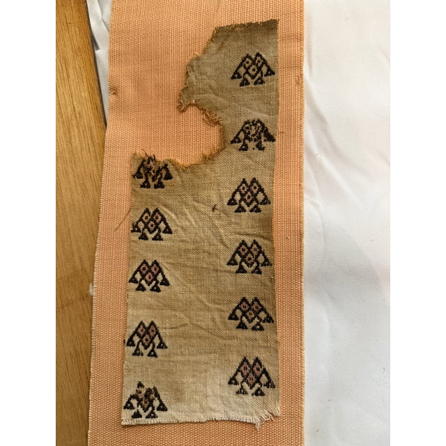 19th Century Block-Printed Linen Textile Study, Mounted Panel–Eastern Mediterranean/Anatolian C. 1860-1890 For Sale - Image 4 of 6