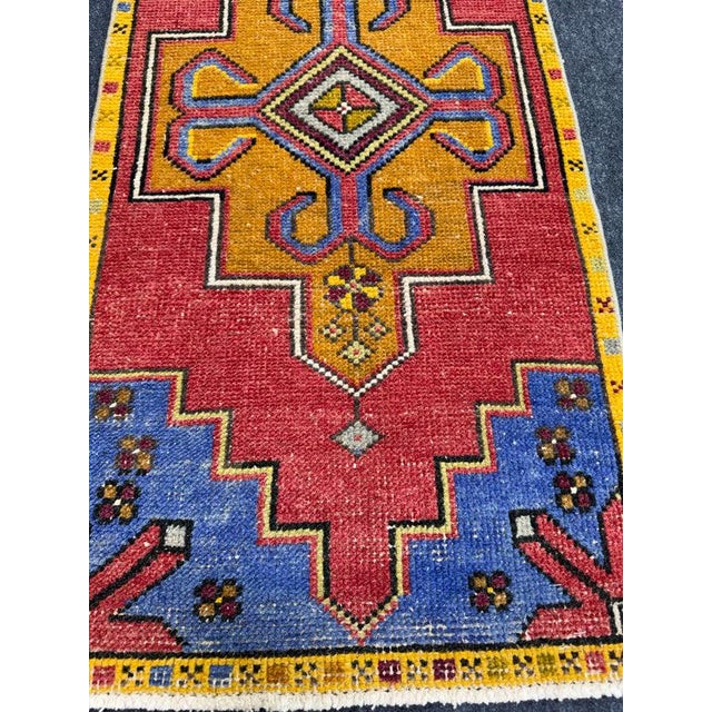 Contemporary Turkish Yastik Rug 1'10" x 4' For Sale - Image 3 of 5