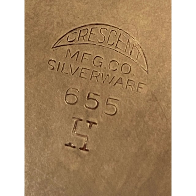 1960s 1960s Crescent Silver Mfg Corp Silver-Plated Pedestal Water Pitcher Deco Style With Strainer at Spout For Sale - Image 5 of 13