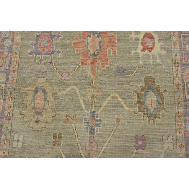 2020s Anatolia Rug 5’2” X 6’11” Gray Wool Modern Hand-Knotted Oriental Carpet For Sale - Image 5 of 13