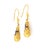Enamel 18k Yellow Gold Filigree Teardrop Dangle Earrings, 2 pieces For Sale - Image 4 of 5