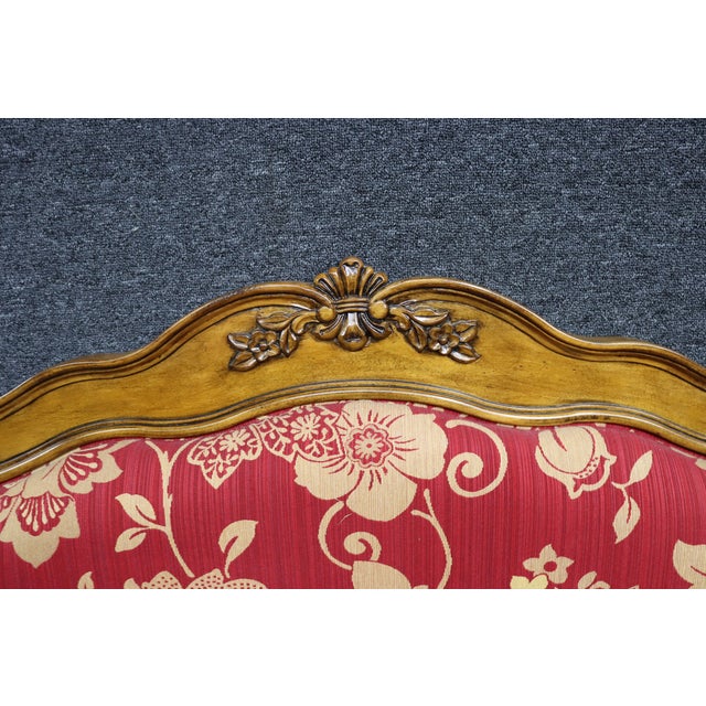 Red French Country Cherry Queen Headboard For Sale - Image 8 of 9