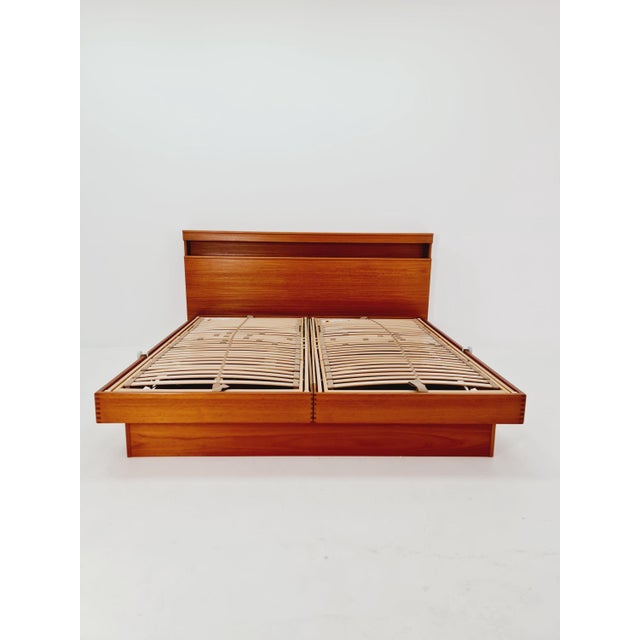 Mid-Century Modern Danish Teak King Size Double Bed, 1970s For Sale - Image 16 of 18