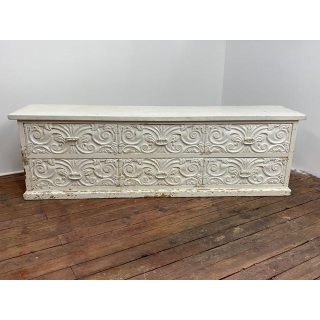 Spanish Relief Carved Spanish Colonial Style Six Drawer Dresser, 1960s For Sale - Image 3 of 17