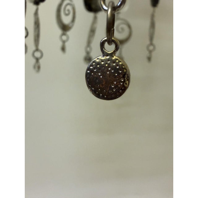 Postmodern Brutalist Beaded Mobile Chandelier - 18" Artisan Crystal & Glass Suncatcher For Sale In Boston - Image 6 of 13