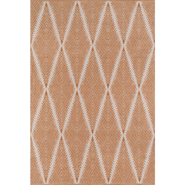 Erin Gates by Momeni River Beacon Orange Hand Woven Indoor Outdoor Area Rug 2' X 3' For Sale