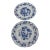 1950's Danube Blue Onion Blue & White Salad Plate Set Ribbon Hallmark Logo - 2pc For Sale