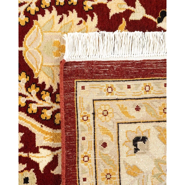 2000 - 2009 Mogul, One-of-a-Kind Hand-Knotted Area Rug in Red, 9' 1" x 11' 10" For Sale - Image 5 of 8