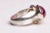 Contemporary Large Pink Tourmaline Dome Ring With Tanzanite, Size 7.25 For Sale - Image 3 of 5