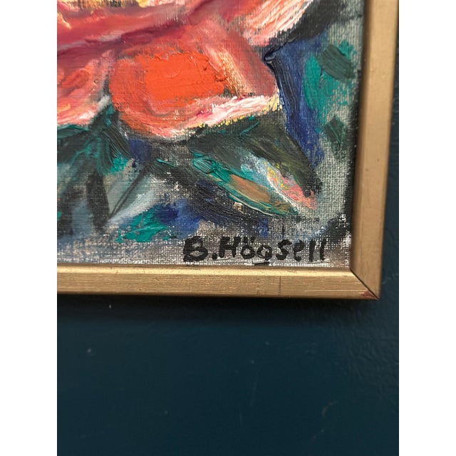 B. Högsk, Yellow Rose, 1960s, Oil on Canvas, Framed For Sale - Image 9 of 12