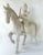 Japanese Large Vintage Japanese Man on Horse Figural Wooden Sculpture Statue For Sale - Image 3 of 7