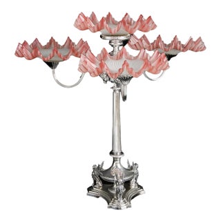Late 19th Century English Wilkinson Silver Neoclassical Epergne Centerpiece For Sale