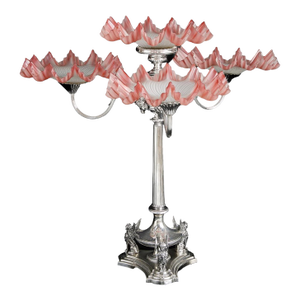 Late 19th Century English Wilkinson Silver Neoclassical Epergne Centerpiece