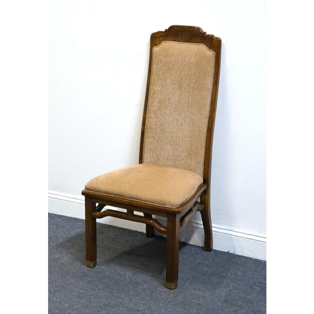Bernhardt Bernhardt Furniture Solid Walnut Asian Chinoiserie Style Dining Side Chair For Sale - Image 4 of 9