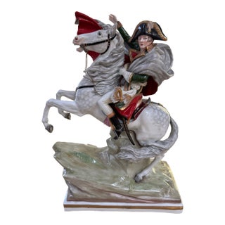 1910s Sitzendorf Napoleon on Horseback German For Sale