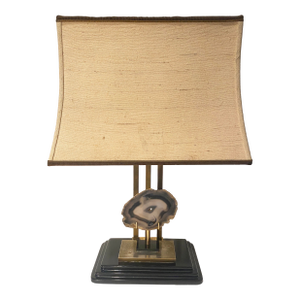 Vintage Willy Daro Style Agate Lamp, Made in Belgium
