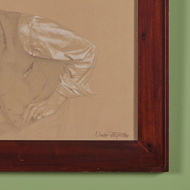 Tan Wade Reynolds Portrait Drawing For Sale - Image 8 of 9