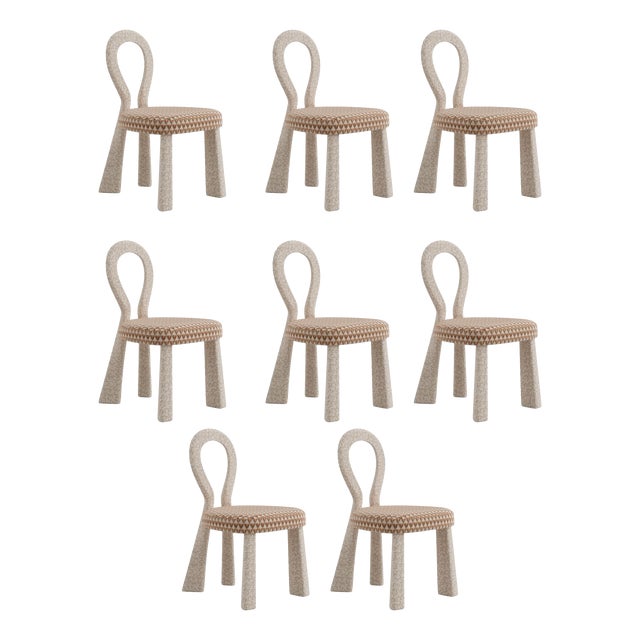 Mary III Dining Chairs with Upholstered Legs by Ottiu, Set of 8 For Sale