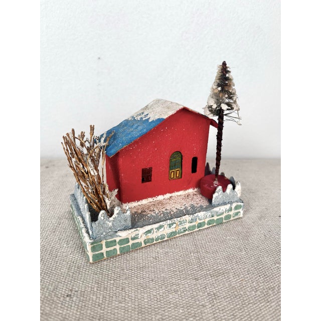 Mid Century Retro Blune Putz Christmas Village Houses- Set of 4 For Sale In Tampa - Image 6 of 10