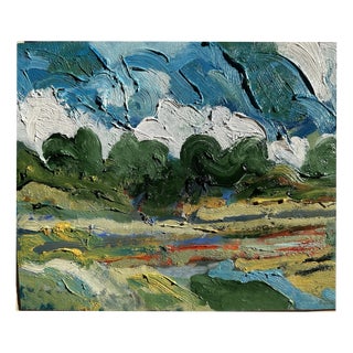 Alvaro Baragli, IL Campo, Oil Painting on Canvas For Sale
