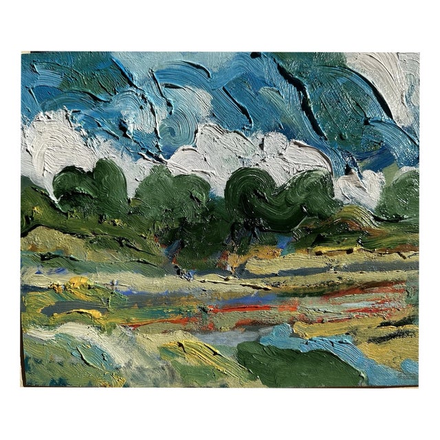 Alvaro Baragli, IL Campo, Oil Painting on Canvas For Sale