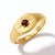 Garnet Starburst Engraved Signet Ring • Celestial Gemstone Unisex Signet Ring • Vintage Style Gift for Her Us 7 For Sale - Image 4 of 6