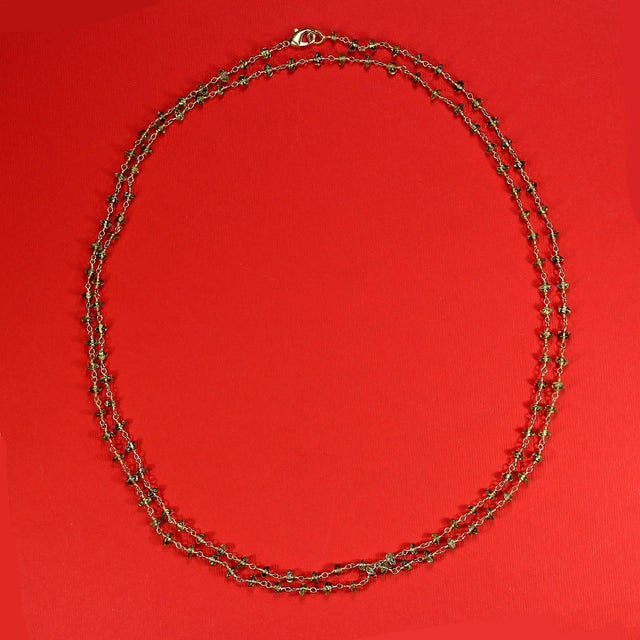 2020s Ajd 42 Inch Peridot Rondels in Goldy Chain Great Gift For Sale - Image 5 of 5