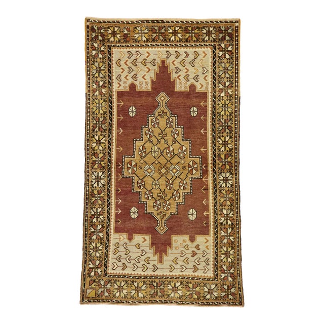 Vintage Turkish Oushak Rug with Modern Style - 03'10 x 06'11 For Sale