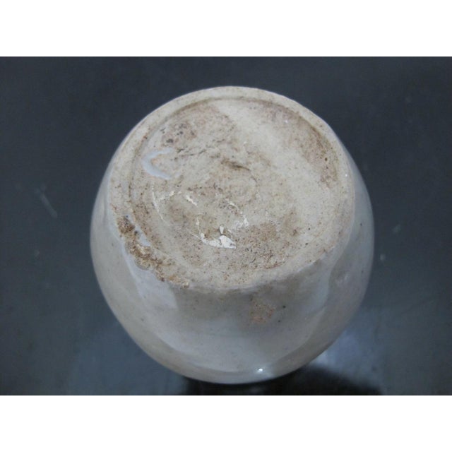 Asian Celadon Antique Pottery Small Bulbous Jarlet Vessel Vase For Sale In Portland, OR - Image 6 of 6