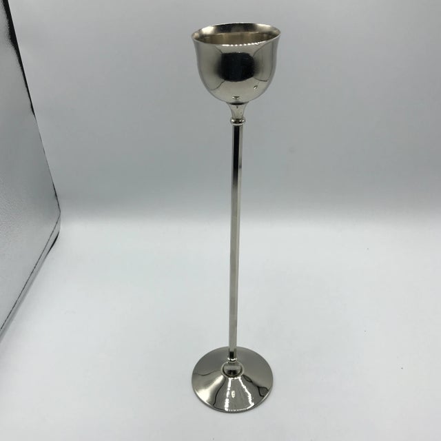 William Adam Italian Silver Plated Candle Holders - A Pair For Sale - Image 4 of 13