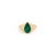 2.67ct Chunky Pear-Cut Emerald Contemporary Dome Ring in 18k Yellow Gold Size 5 For Sale - Image 4 of 15