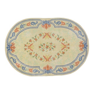 Vintage Chinese Art Deco Hand Knotted Wool Rug, 3'9'' X 5'6'' For Sale