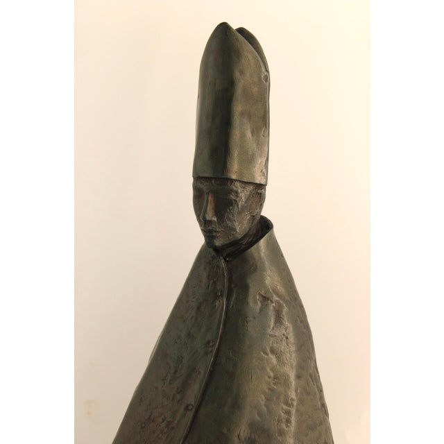 Austin Productions Vintage MCM Austin Productions Cardinale Seduto Sculpture, Manzu, 1963, 18" Tall For Sale - Image 4 of 12