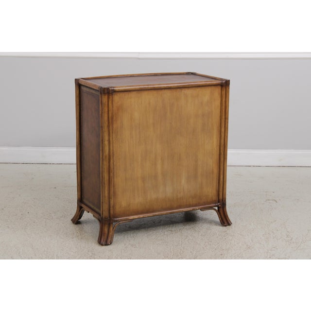 Maitland Smith Bamboo Form Leather Surface Chest For Sale - Image 13 of 14